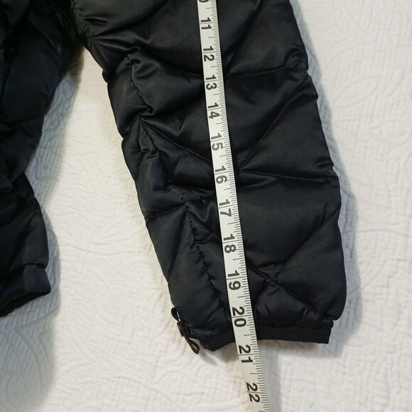 The North Face Black Quilted Girls Jacket L/G Full Zip Puffer Style With Pockets - Picture 10 of 14